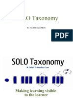 SOLO Taxonomy: Dr. Jam Muhammad Zafar