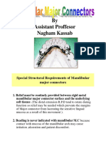 Assistant Proffesor Nagham Kassab: Special Structural Requirements of Mandibular Major Connectors