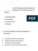 Carbohydrate Metabolism - MCQs 2