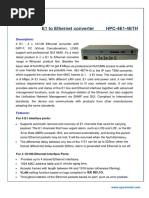 E1 To Ethernet Converter HPC-4E1-4ETH: Description