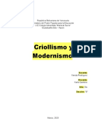 Criollismo y Modernismo