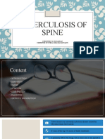 Tuberculosis of Spine: Submitted To:Sir Kamran Submitted By:Syeda Zoha Hassan Taqvi