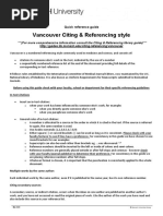 Vancouver Citing & Referencing Style