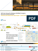 Sap User Group For Railways (Sugrail) Congress: Hosted by Ns (Nederlandse Spoorwegen - Dutch Railways)