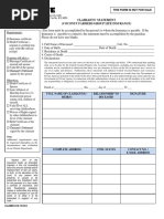 Claimants' Statement (Coconut Farmers Group Life Insurance) : This Form Is Not For Sale