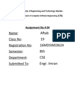 Assignment # 04 Solution