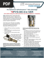 Pv16-30C-0-U-12Er: The Hydraforce Hyperformance™ Valve Advantage