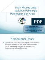 Askeb Rentan Pert 7 Kebutuhan Khusus Psikologi Perempuan Dan Anak 29 Mei 2020 PDF