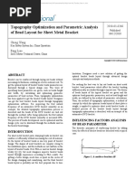 Topography Optimization and Parametric Analysis of Bead Layout For Sheet Metal Bracket