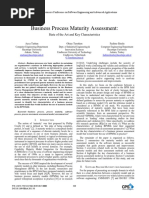 Business Process Maturity Assessment - State of The Art and Key Characteristics