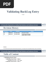 Validating Backlog Entry: A Trustworthy Organization Providing Total Solutions and Continuous Services