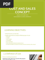 Chap 1 - Cost & Sales Concept