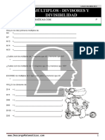 10 Múltiplos Divisores y Divisibilidad Quinto de Primaria