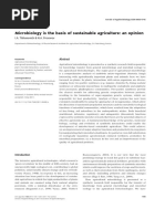 Microbiology Is The Basis of Sustainable Agriculture: An Opinion