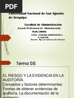 5TO TEMA Riesgos y Evidencia de Auditoria