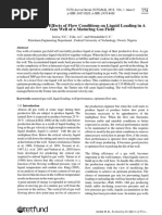 Evaluating The Effects of Flow Conditions On Liquid Loading in A Gas Well of A Maturing Gas Field