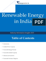 Renewable Energy in India: Industry Information Insights 2015