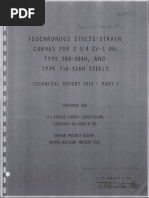 Isochronous Stress-Strain Curves For 2 1/4 C R - 1 Mo, TYPE 304-304H, AND TYPE 316-316H STEELS