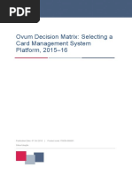 Ovum Selecting A Card Management System