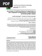 (PDF) Assessment of Coliforms Bacteria Contamination in Lake Tanganyika As Bioindicators of Recreational and Drinking Water Quality