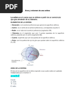 Área y Volumen de Una Esfera