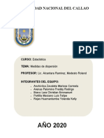 Tarea Medidas de Dispersión