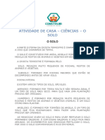 Atividade de Casa o Solo Ciencias PDF