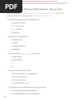 Pharmacy MCQs Practice Test 20