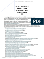 Standalone Journals - Beall's List of Predatory - Journals and Publishers