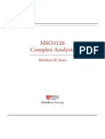 MSO3120 Complex Analysis Notes