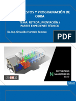 Presupuestos Y Programación de Obra: Tema: Retroalimentación / Partes Expediente Técnico