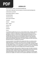 Animales, Origen y Etimología PDF