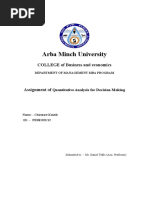 Arba Minch University: COLLEGE of Business and Economics