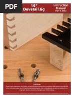 15" Dovetail Jig: Instruction Manual