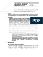 Protocolo para La Limpieza, Desinfección de Superficies y Reducción Del Riesgo de Propagación Del COVID-19