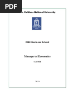 Managerial Ecnomics Subject Outline - Studentversion