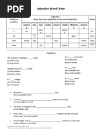 Adjective Word Order