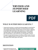 Supervised and Unsupervised Learning