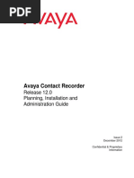 Avaya Contact Recorder: Release 12.0 Planning, Installation and Administration Guide