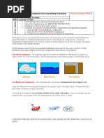 Tema Vias y Medios de Trnsporte