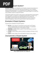 EXPERT SYSTEM Is An Interactive and Reliable Computer-Based Decision