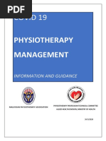 Covid19 - Physiotherapy - Management - Information - Guidance