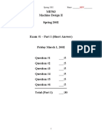 ME563 Machine Design II Spring 2002: MD2 - Exam 1 - Solution Spring 2002 Name