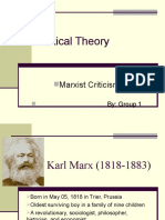 Critical Theory: Marxist Criticism