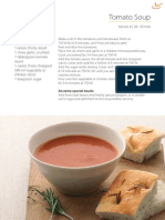 Tomato Soup: Serves 4 - 26 - 33 Min