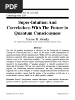 Super-Intuition and Correlations With The Future in Quantum Consciousness