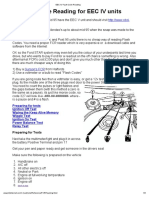 EEC IV Fault Code Reading