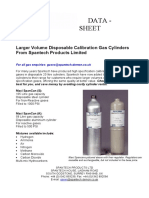 Data - Sheet: Larger Volume Disposable Calibration Gas Cylinders From Spantech Products Limited