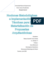 Nociones Metodológicas e Implementación de Técnicas para La Materialización de Propuestas Arquitectónicas