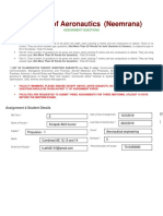 School of Aeronautics (Neemrana) : Assignment Questions